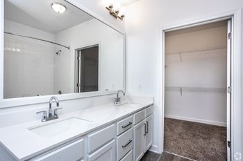 Spacious walk-in closets